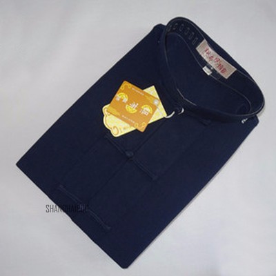 Mens Short Sleeve Shirt Chinese Traditional Linen Cotton Tai Chi Kung Fu Mandarin Collar Frog-Button Clothes (XL, White - Foto 12