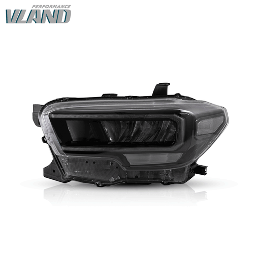 Black Fits Toyota Tacoma 2016-2023 LED Headlights LED DRL Front Lamps Left+Right - Picture 3 of 16