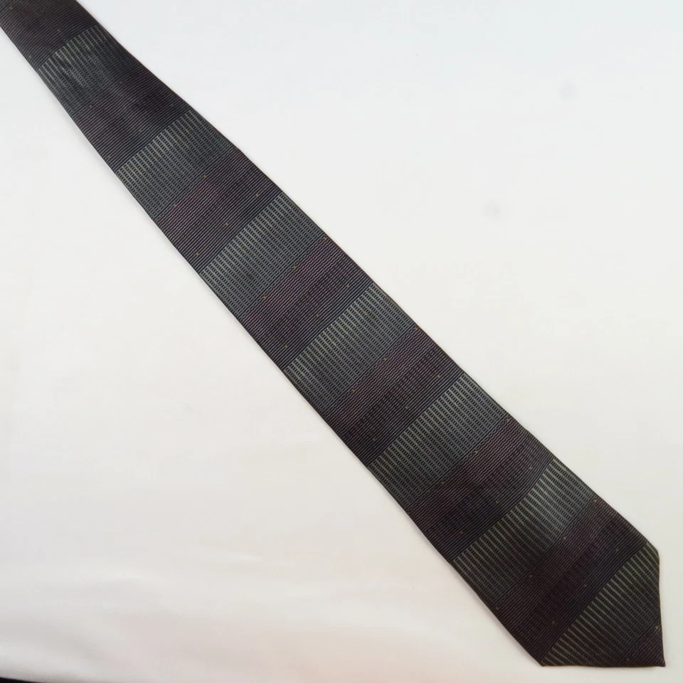 Corbata de cuello horizontal vertical para hombre DKNY gris micro rayas 59x3,75 Foto 2 de 4