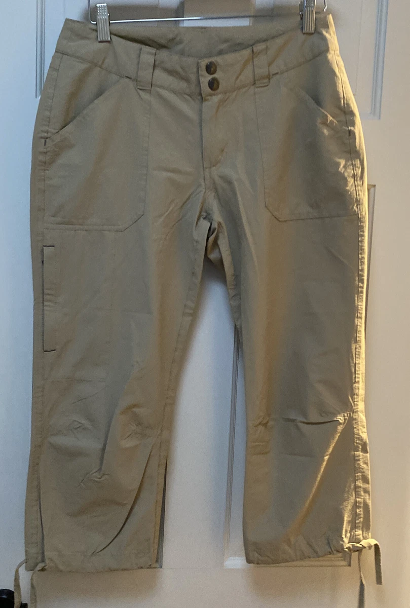 Patagonia Borderless Capri Active Pants 6 Women's Capilene cropped Khaki  Color