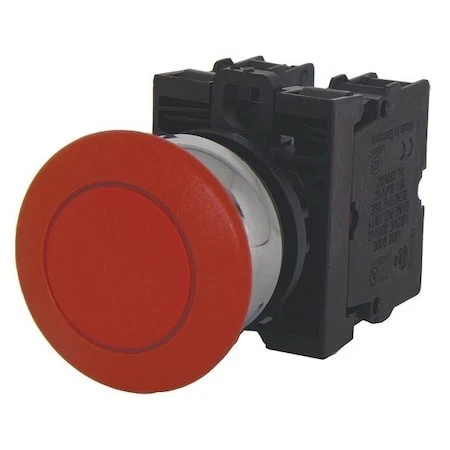 Eaton M22m-Drp-R-K11 Mushroom Head Push Button, 22 Mm, 1No/1Nc, Red