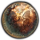 2000 1 oz Silver American Eagle - PQ Rainbow Toning - SKU-E3498