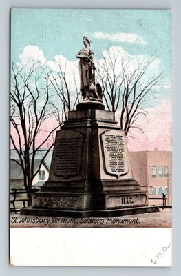 St. Johnsbury,VT Soldiers Monument c1900s Caledonia County Vermont Hugh Leighton