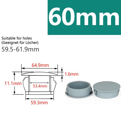 Versatile Round Nylon Pipe Caps, End Plugs, & Insert Bungs 5-100mm Various Sizes - Picture 130 of 145