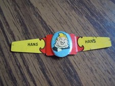 1949 POST'S TOASTIES Corn Flakes "HANS" Metal Cereal Ring- WOW Condition