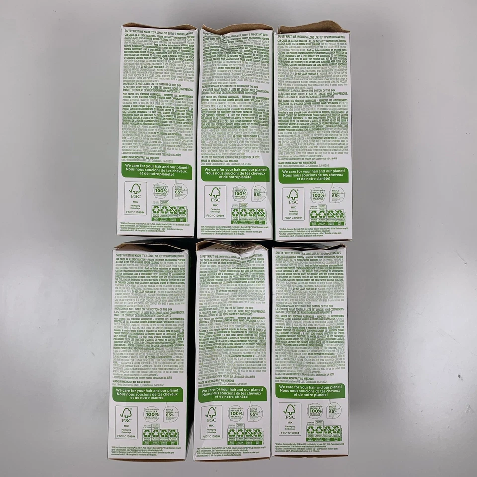 (6) Tintura de cabelo Clairol Natural Instincts 7 problemas de caixa vegana loira escura - Imagem 4 de 4