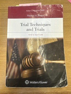 Trial Techniques and Trials 10th Edition Paperback Thomas A. Mauet