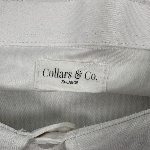 Collars & Co Polo Para Hombres 2XL Blanco Cuello de Vestido Rendimiento Poliéster Golf - Imagen 2 de 10