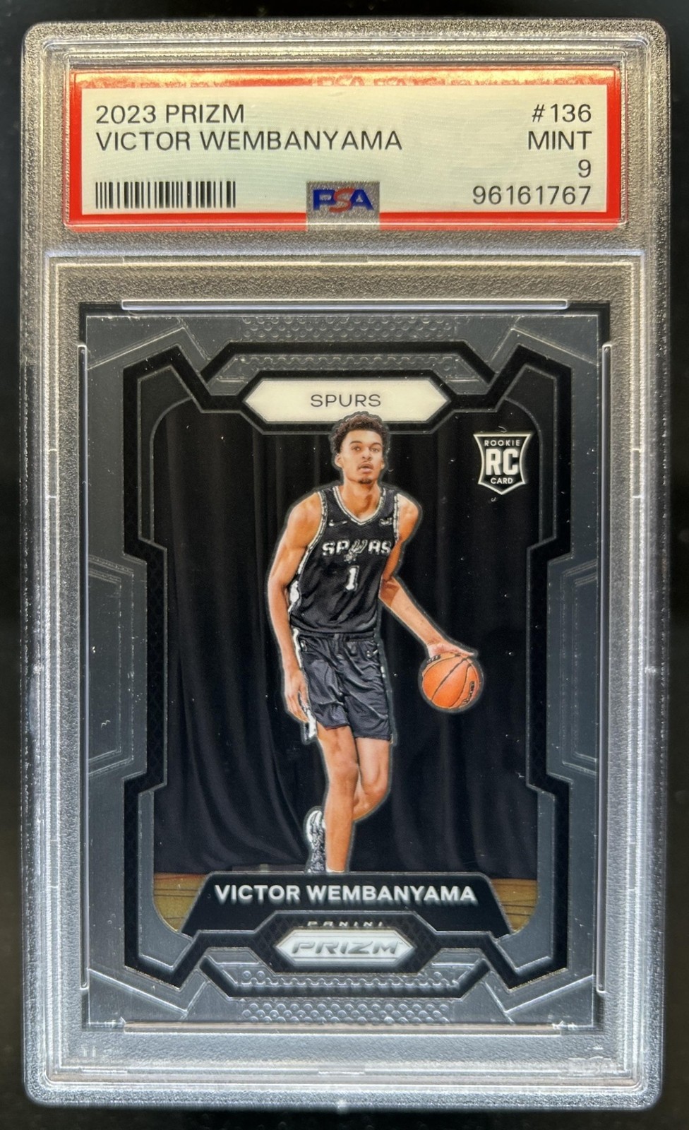 2023-24 Panini Prizm Victor Wembanyama RC Rookie #136 Spurs PSA 9