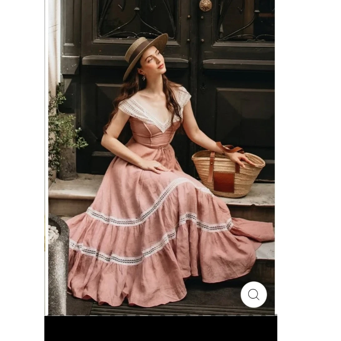 Lace Pink Maxi Dresses for Women for sale | eBay