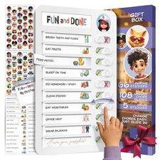 Chores Chart for Kids - Daily Routine Chart for Kids with Checklist Stickers,