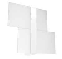 Wandleuchte Glas Metall Weiß B: 39 Cm 2X G9 Blendarm Dekorative Wandlampe Innen