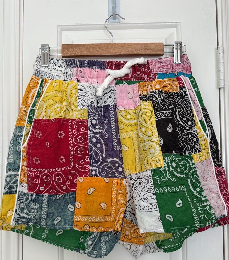 Riley 1880 Bandana Patchwork Drawstring Shorts Sz… - image 7