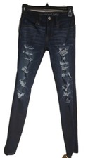 Women's American Eagle Destructed Super Stretch Jegging Skinny Jeans Size 00