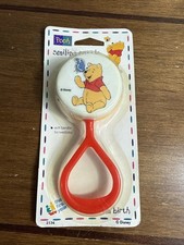 Vintage Pooh Smiling Rattle NIP 1995 Disney