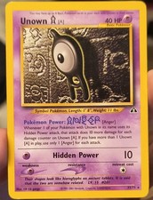 Pokemon TCG Unown [A] 33/75 Neo Discovery Rare Regular Unlimited NM on eBay