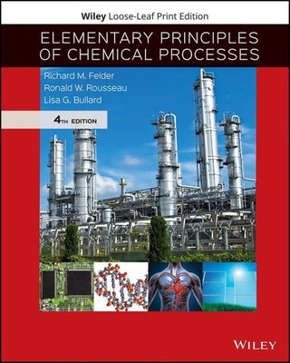 Elementary Principles of Chemical Processes | englisch