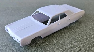 ABS-LIKE RESIN 3D PRINTED 1/25 1972 PLYMOUTH FURY 4-DOOR SEDAN BODY