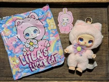 LIILA V1 Liila's Lucky Cat Plush Pendant Series: Confirmed Peach Pink( No Box)