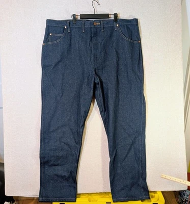 Wrangler Jeans Mens 46x32 13MWZ Cowboy Cut Original Fit Rigid Indigo Blue Denim - Image 1 of 4