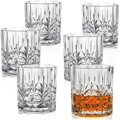 Unbreakable Plastic Whiskey Glasses | Shatterproof 100% Tritan Double Rocks |...