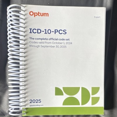 Optum ICD-10-PCS The Complete Official Code Set 2025 Spiral Bound Reference Book