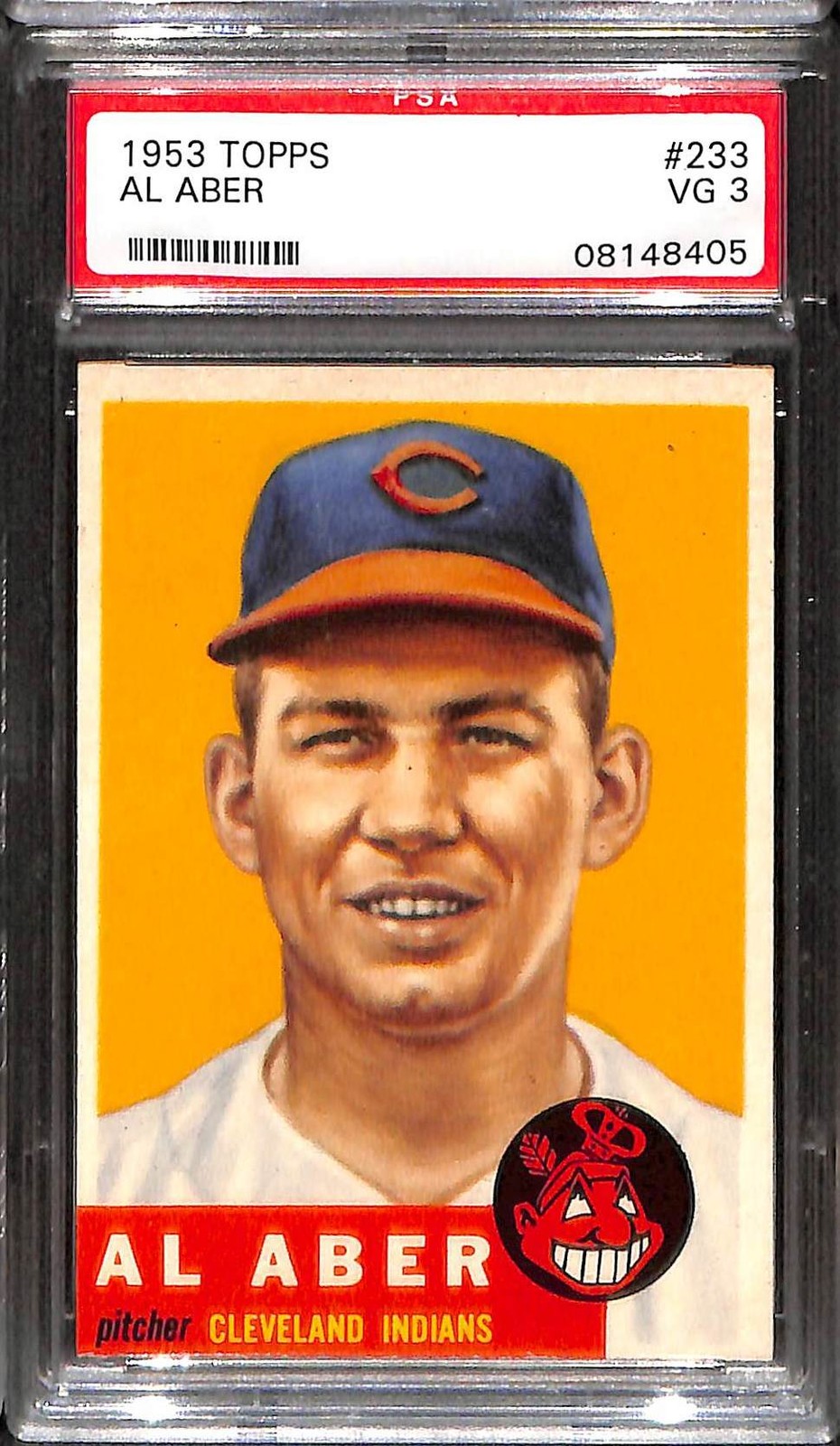 1953 TOPPS #233 AL ABER PSA 3 VG 08148405 