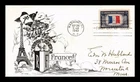 DR JIM STAMPS US COVER FRANCE OVERRUN COUNTRIES FDC SCOTT 915 LOWRY CACHET