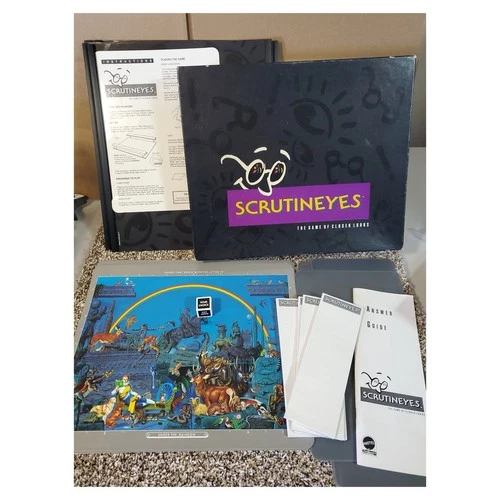 Scrutineyes Game of Closer Looks Vintage 1992 Hersch Mattel *MISSING TIMER*