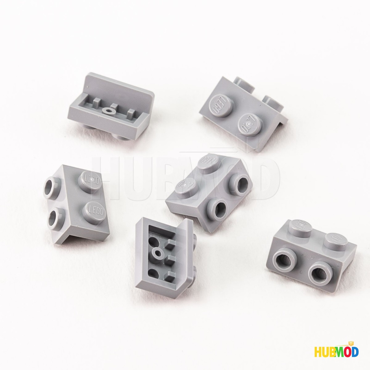 Lot of 6 Genuine LEGO Light Bluish Gray 1x2 99781 Bracket Angle