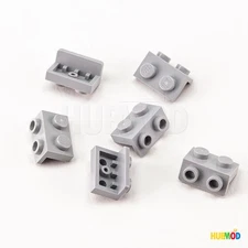 Lot of 6 Genuine LEGO Light Bluish Gray 1x2 99781 Bracket Angle Plate Brick Part