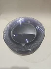 Pyrex Festiva Vintage Salad Plates 7.5" Purple Amethyst Swirl Glass, Set of 7