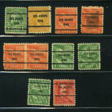 US Precancel Iowa State Collection TEN272