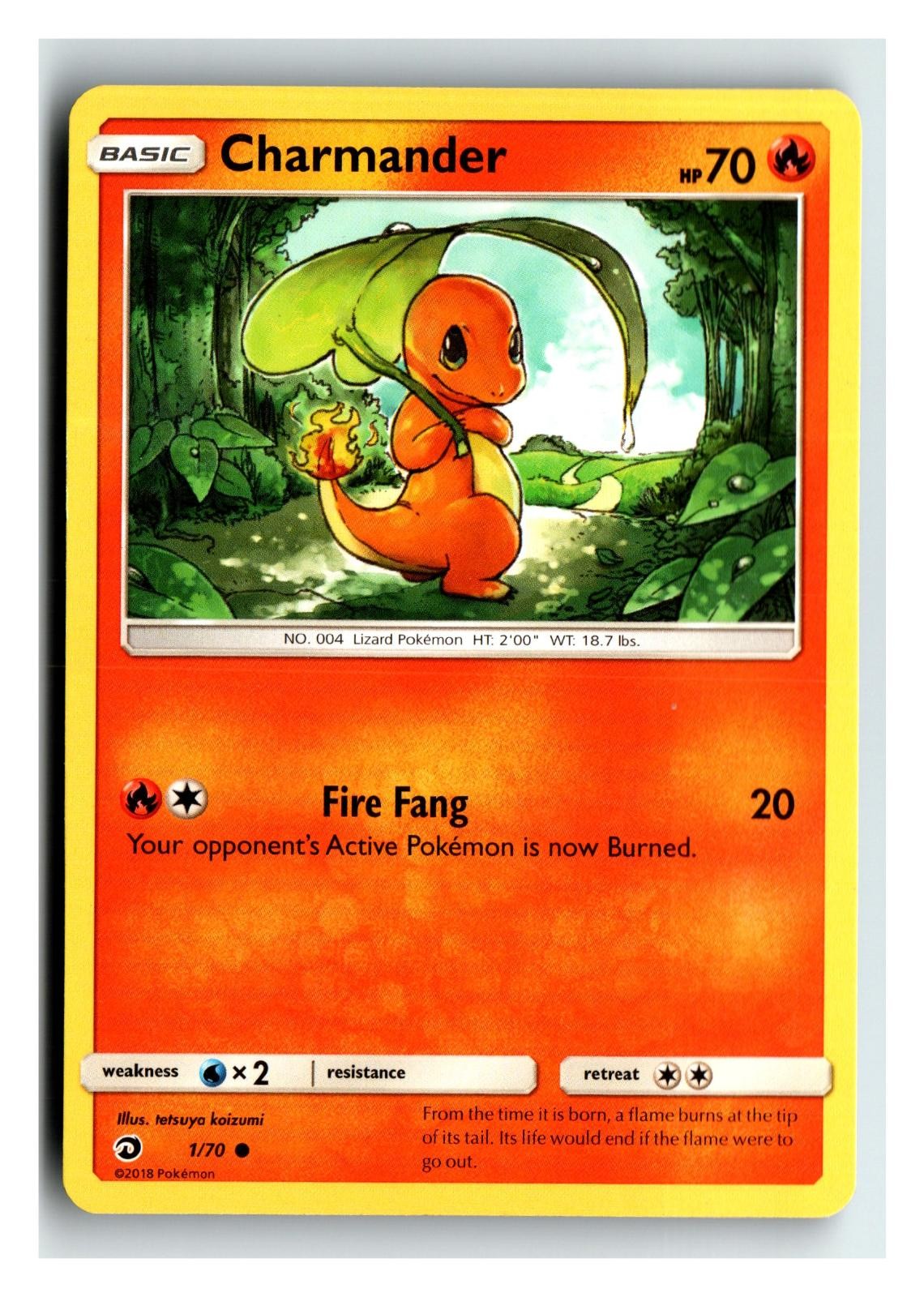 Charmander 1/70 Common Dragon Majesty Pokemon Near Mint