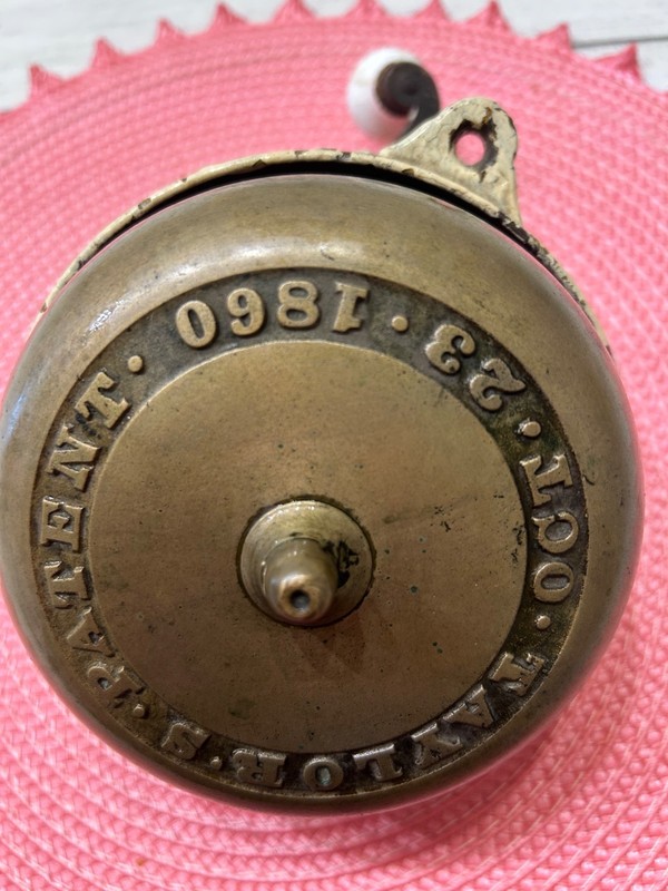 Taylor's Patent Oct 23 1860 Mechanical Door Bell Brass Civil War Era See Video