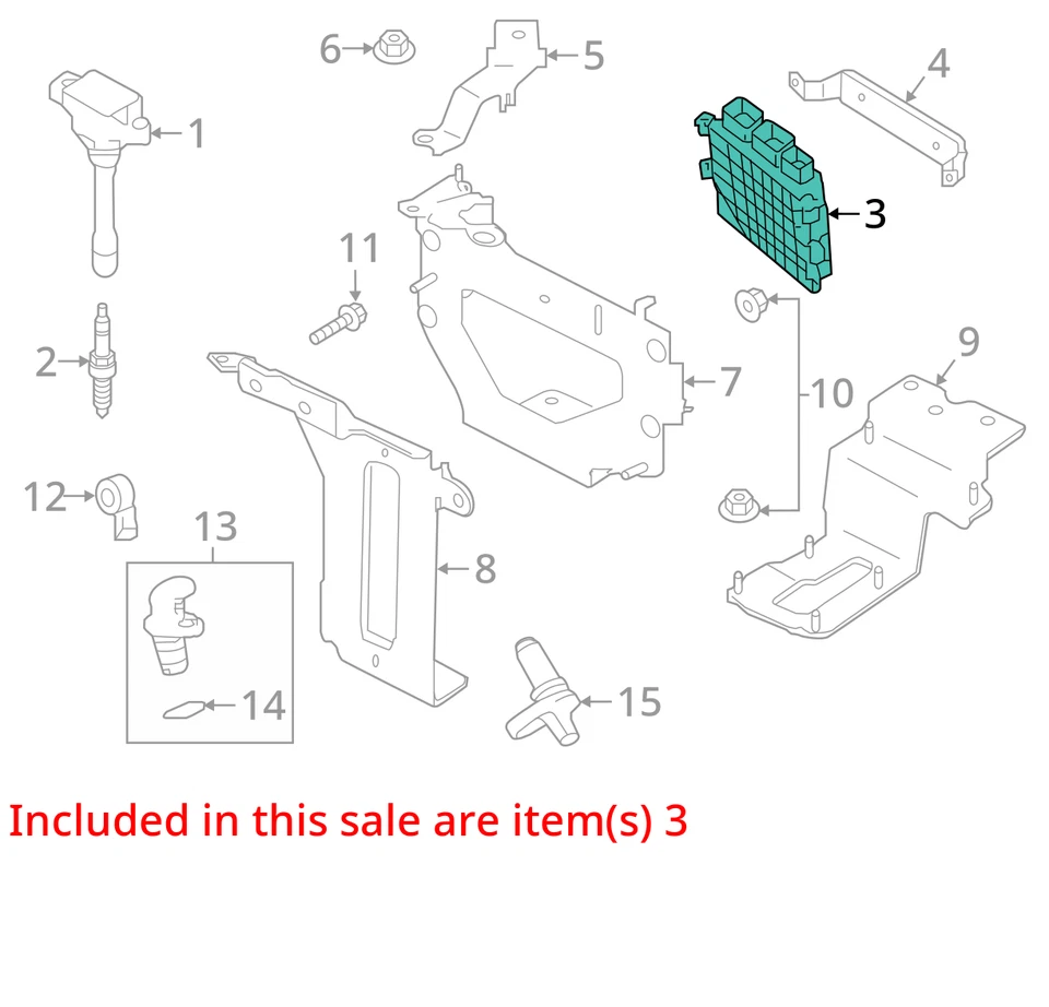 Módulo de control electrónico ECM del motor compatible con 19-20 INFINITI QX50 822448 Foto 2 de 4