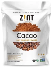 Zint Organic Cacao Powder (16 oz): Raw Non-Alkalized Chocolate With Powerful Ant