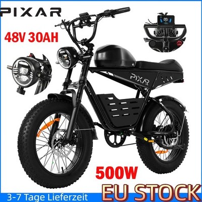 20*4.0 ZOLL Elektrofahrrad 48V 30AH 500W Off-Road Fat Tire E-Mountainbike PIXAR
