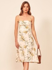 Reformation Peach Aurora Midi Dress Size 2