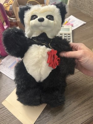 Robert Raikes Collectible Teddy Panda Bear Plush Fortune Cookie 327/1000 Vintage