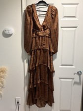 ASTR The Label Anora Gown [Medium, Brown Floral] $178 MSRP