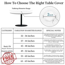 ARTSGOO 45-48" Runde Terrasse Tischdecke Reißverschluss Schirmloch Wasserdicht