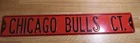 Chicago Bulls Ct Street Sign 36" x 6" Heavy Gauge Metal Vintage 1990s