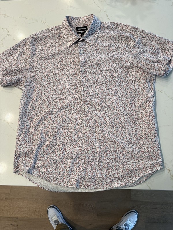 Bonobos Riviera Short Sleeve Shirt, Mens Medium, Slim Fit - free shipping