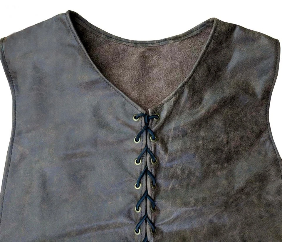 WEEKEND SALE Leather Viking Ragner Style tunic larp cosplay Costume Props - Image 2 of 4