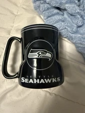 Seattle Seahawks Sculpted Relief Coffee Mug 2015 NFL Cup Blue