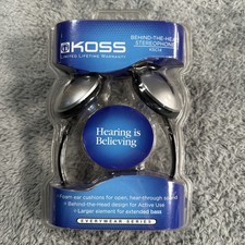 KOSS KSC14 Lightweight Behind-Head Stereo Headphones New Sealed Vintage