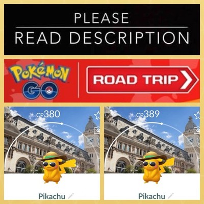 Shiny Pikachu Summer Hat Paris Road Trip Background - Pokemon Go