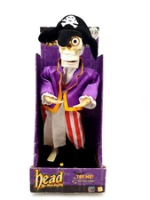 Gemmy Head Be-Holders Animatronic Dance Sing Halloween Pirate Skeleton Tested