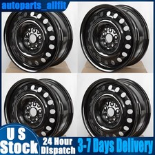 Set Of 4 New 17 Wheel Black For Toyota Rav4 2019-2024 17 Inch Black Steel Rim